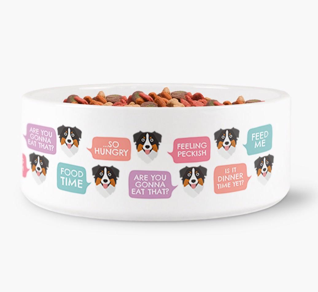 'Speech Bubble' - Personalized Dog Bowl for your {breedFullName}