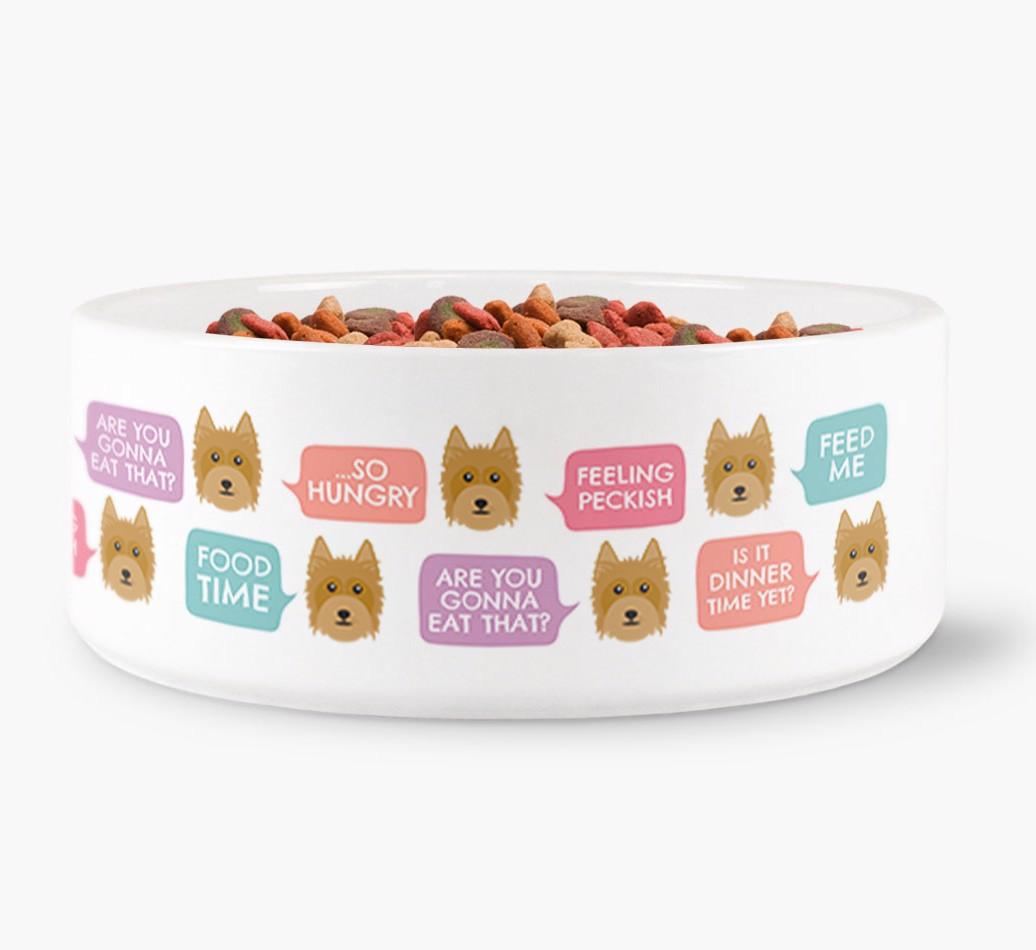 'Speech Bubble' - Personalized Dog Bowl for your {breedFullName}