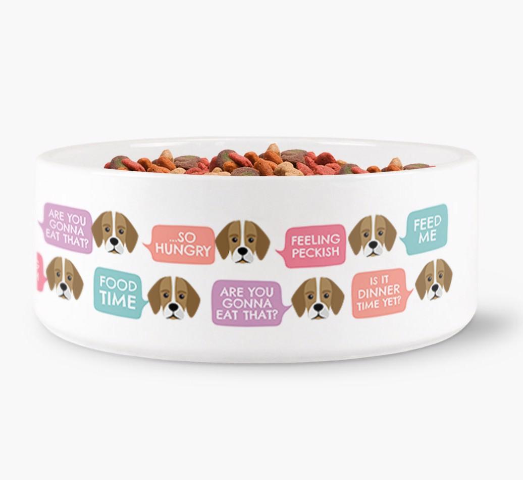 'Speech Bubble' - Personalized Dog Bowl for your {breedFullName}
