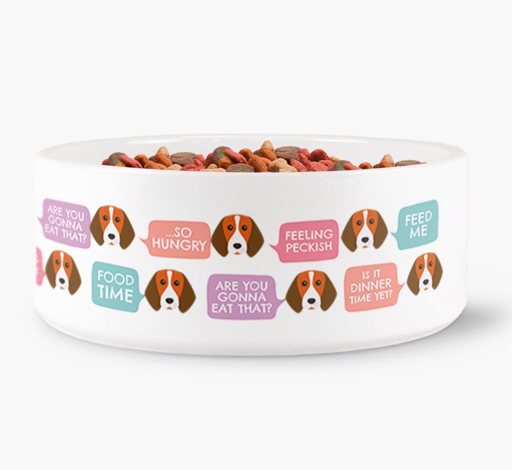 'Speech Bubble' - Personalized Dog Bowl for your {breedFullName}