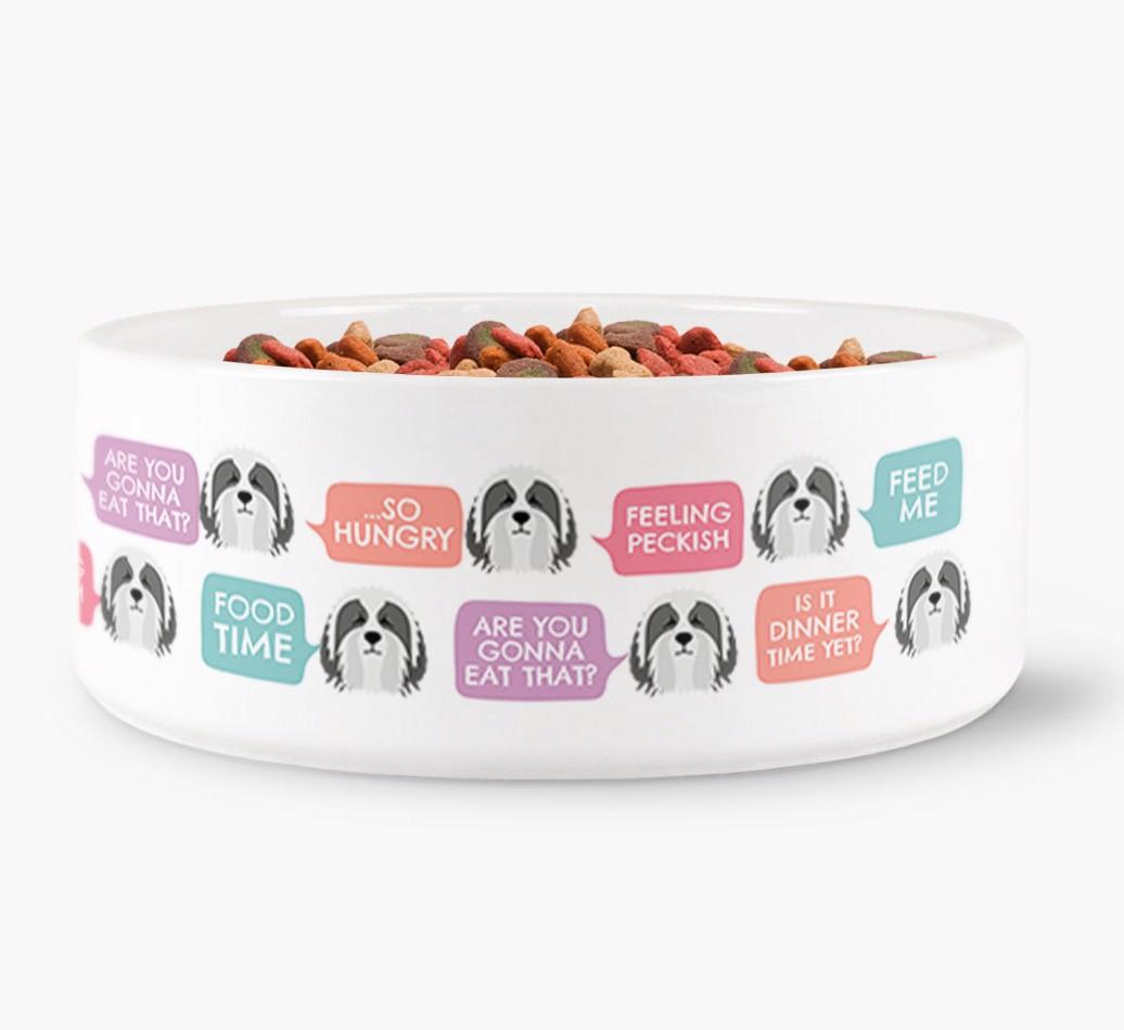 'Speech Bubble' - Personalized Dog Bowl for your {breedFullName}