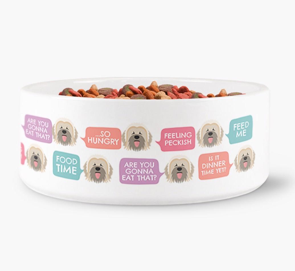 'Speech Bubble' - Personalized Dog Bowl for your {breedFullName}