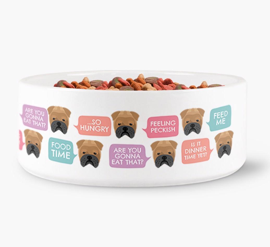 'Speech Bubble' - Personalized Dog Bowl for your {breedFullName}