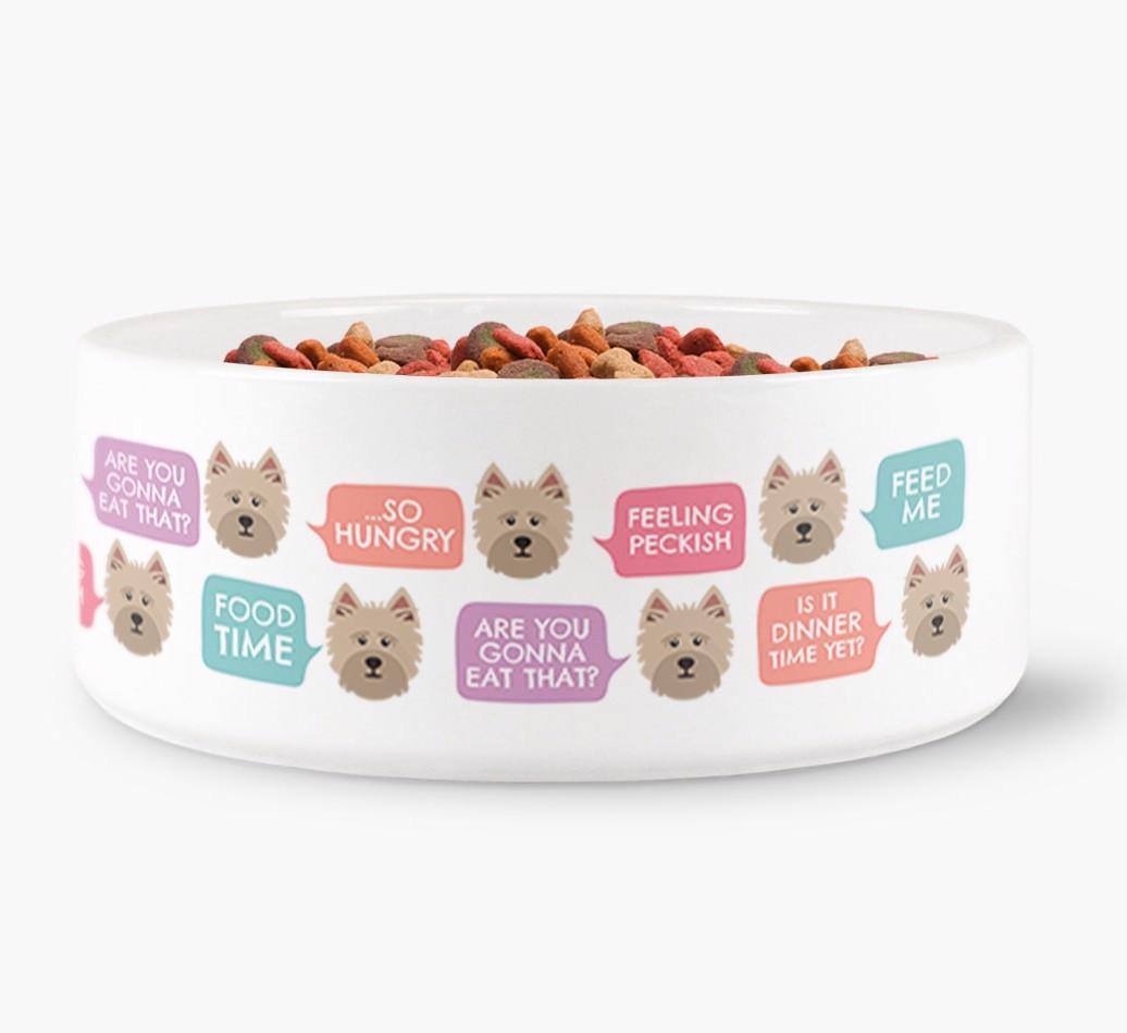 'Speech Bubble' - Personalized Dog Bowl for your {breedFullName}