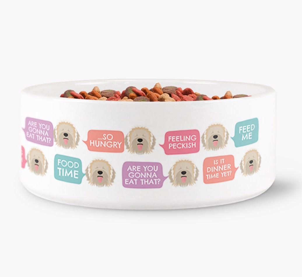 'Speech Bubble' - Personalized Dog Bowl for your {breedFullName}