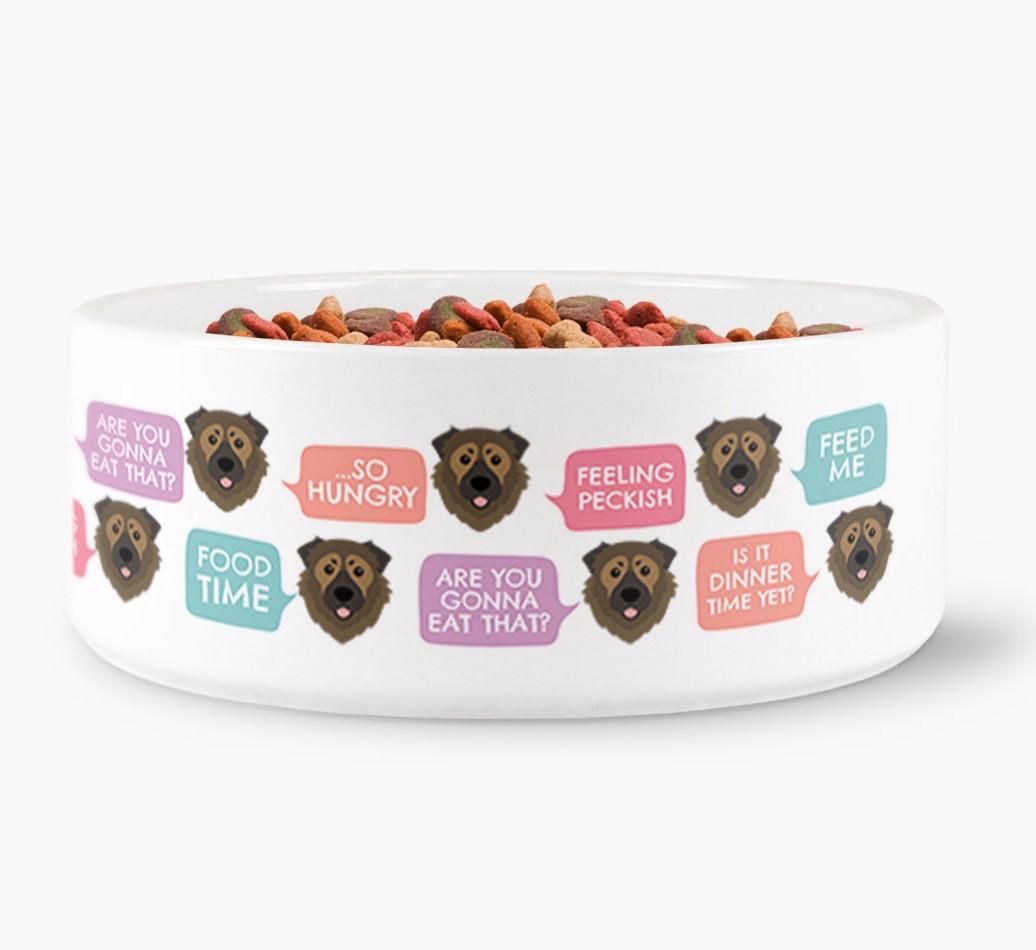 'Speech Bubble' - Personalized Dog Bowl for your {breedFullName}