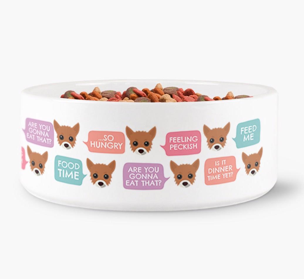 'Speech Bubble' - Personalized Dog Bowl for your {breedFullName}
