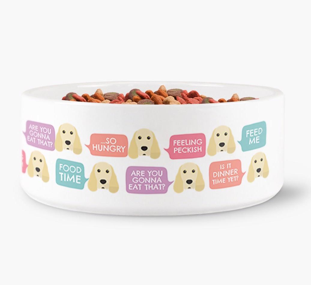 'Speech Bubble' - Personalized Dog Bowl for your {breedFullName}