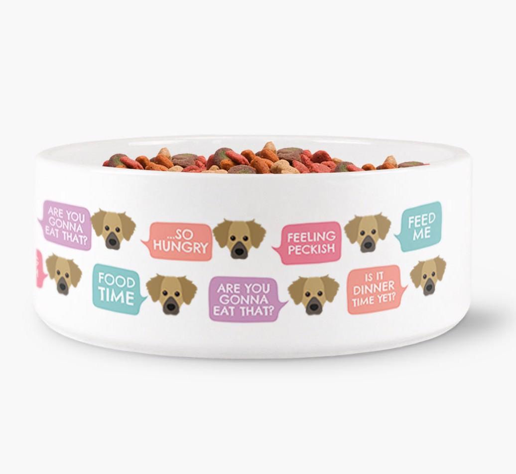 'Speech Bubble' - Personalized Dog Bowl for your {breedFullName}