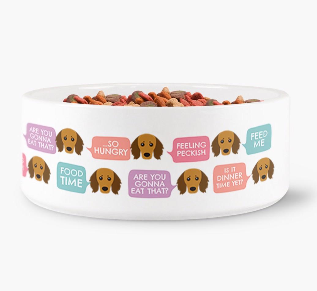 'Speech Bubble' - Personalized Dog Bowl for your {breedFullName}
