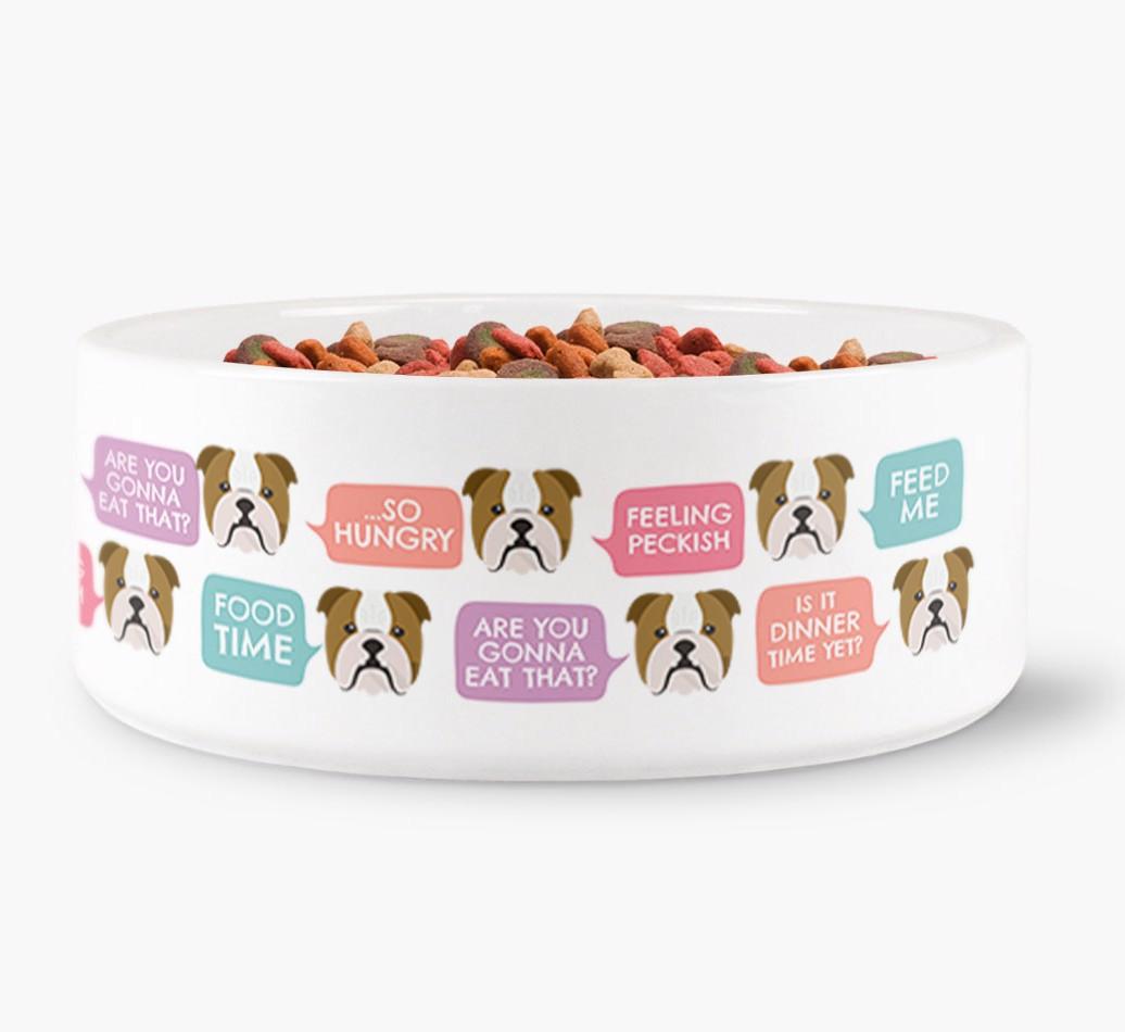 'Speech Bubble' - Personalized Dog Bowl for your {breedFullName}