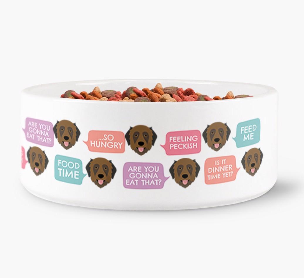 'Speech Bubble' - Personalized Dog Bowl for your {breedFullName}