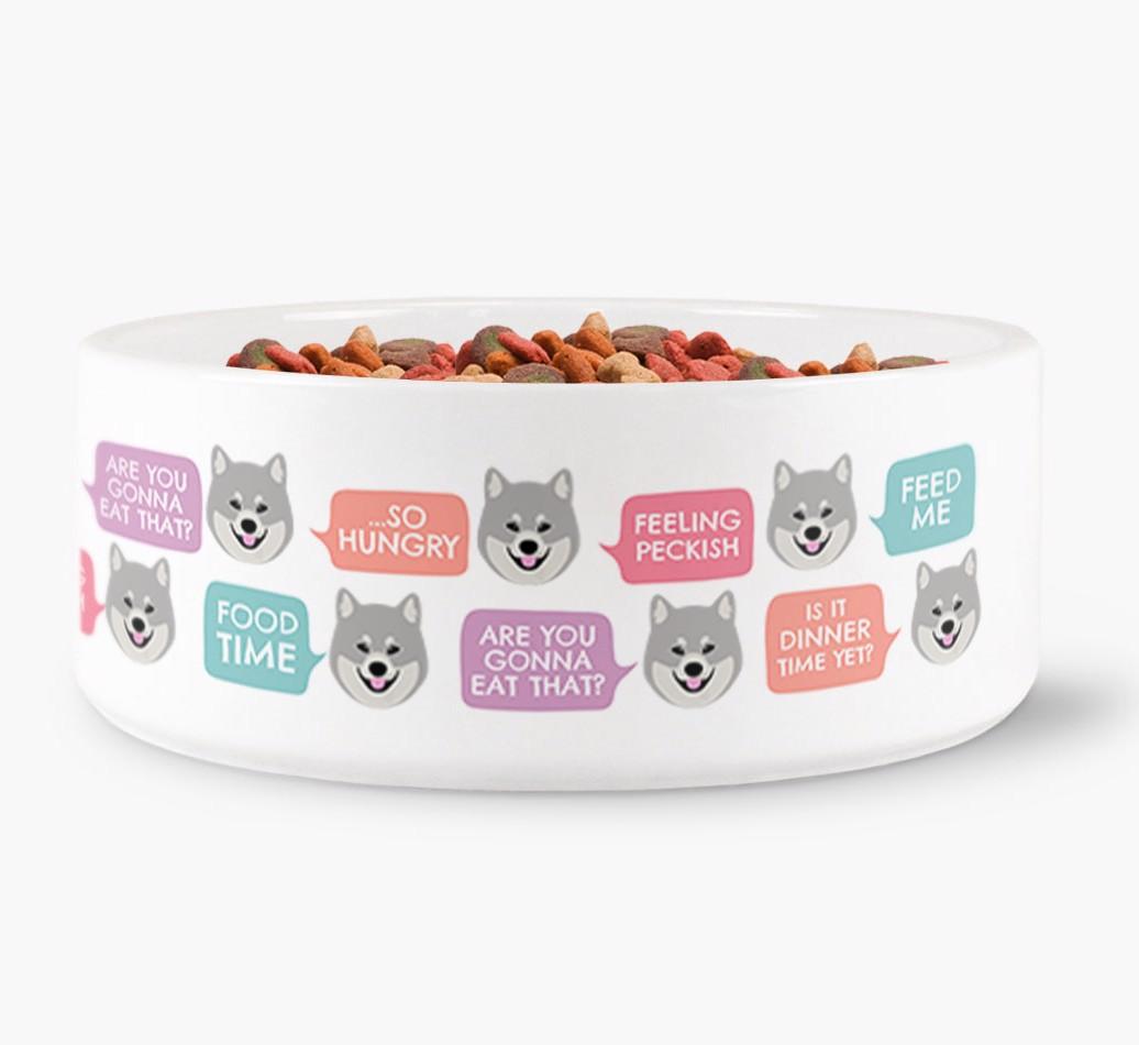 'Speech Bubble' - Personalized Dog Bowl for your {breedFullName}