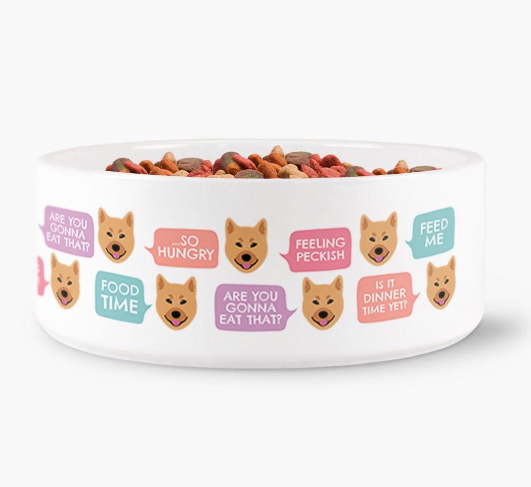'Speech Bubble' - Personalized Dog Bowl for your {breedFullName}