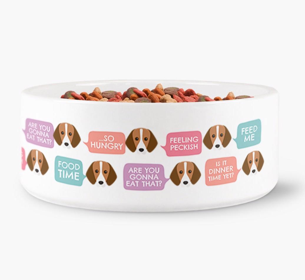 'Speech Bubble' - Personalized Dog Bowl for your {breedFullName}