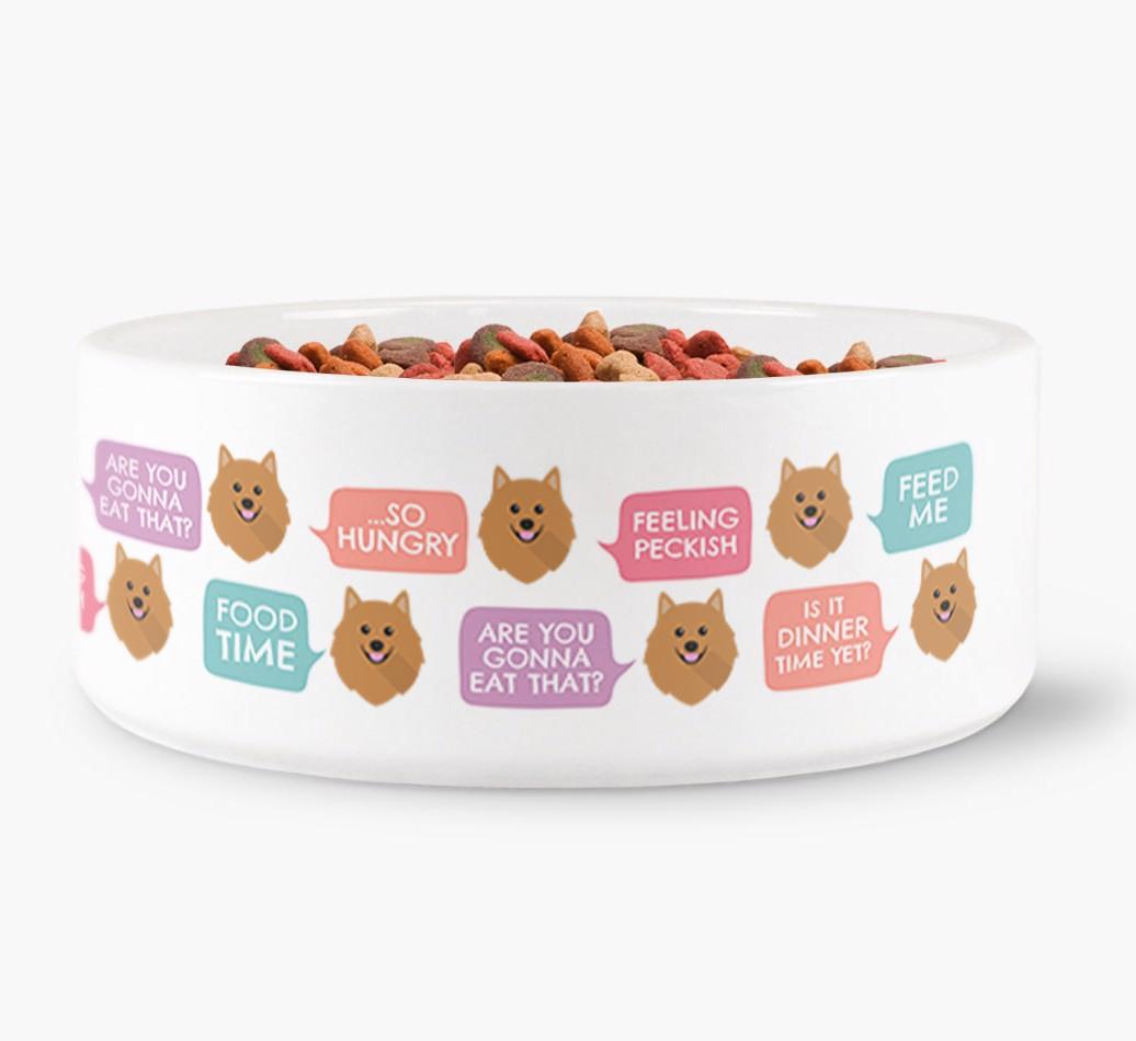'Speech Bubble' - Personalized Dog Bowl for your {breedFullName}