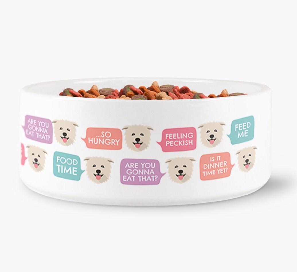 'Speech Bubble' - Personalized Dog Bowl for your {breedFullName}