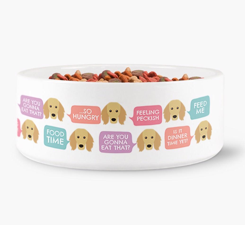 'Speech Bubble' - Personalized Dog Bowl for your {breedFullName}