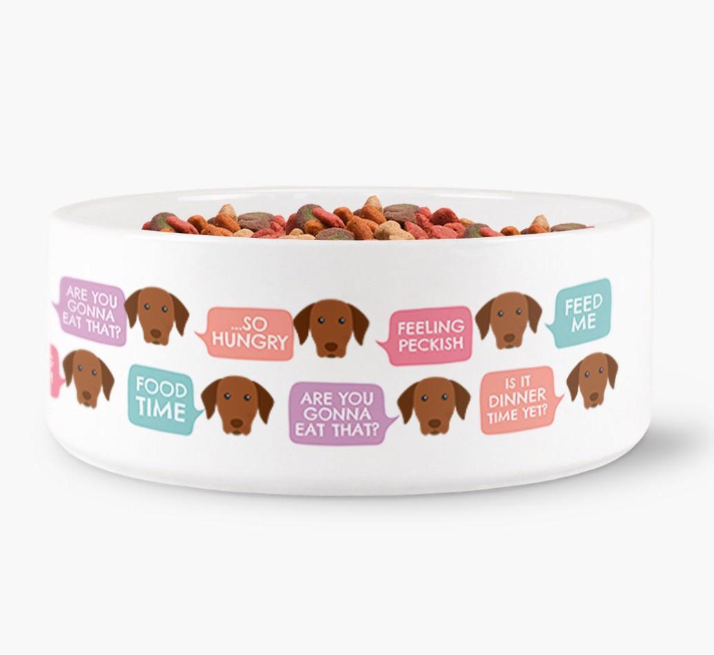 Speech Bubble Dog Bowl for your {breedFullName}