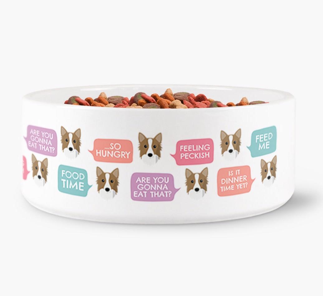 'Speech Bubble' - Personalized Dog Bowl for your {breedFullName}