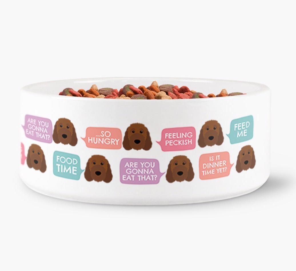 'Speech Bubble' - Personalized Dog Bowl for your {breedFullName}