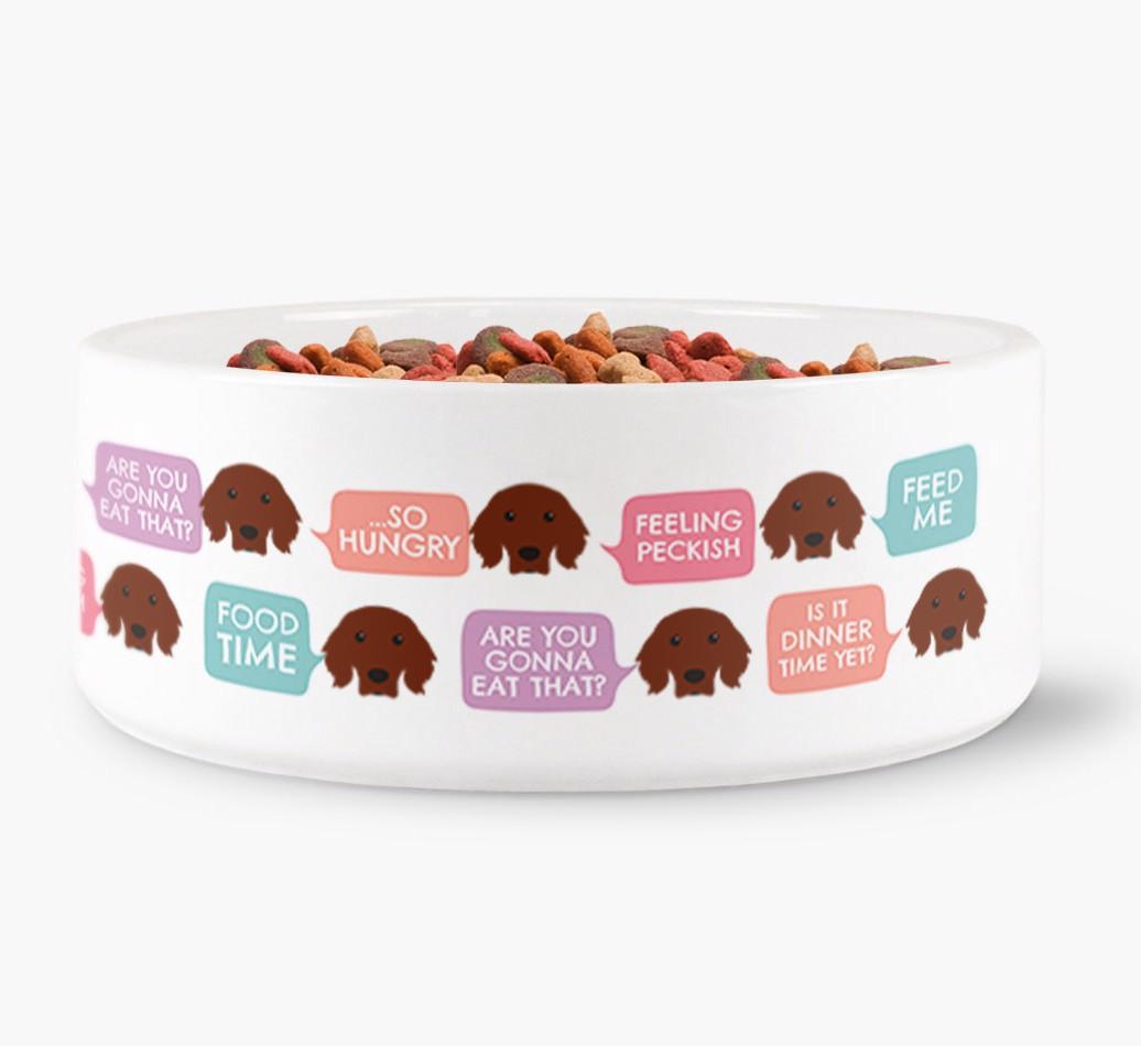 'Speech Bubble' - Personalized Dog Bowl for your {breedFullName}