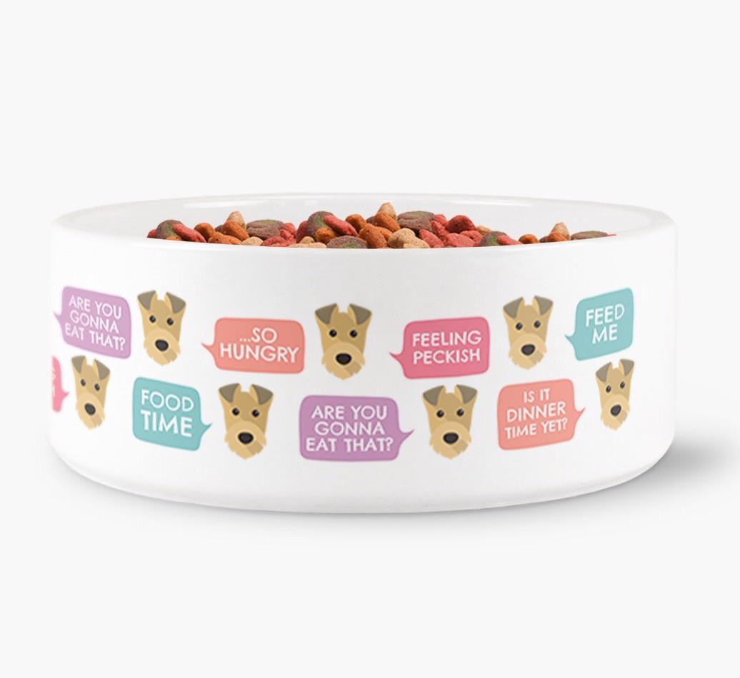 'Speech Bubble' - Personalized Dog Bowl for your {breedFullName}