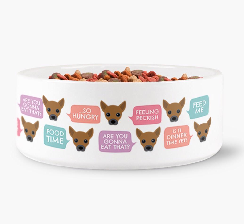 'Speech Bubble' - Personalized Dog Bowl for your {breedFullName}