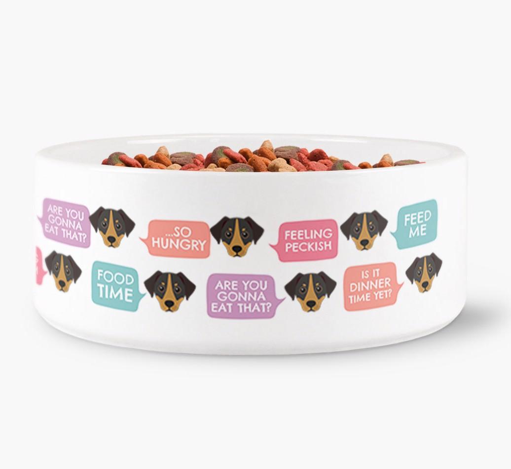 'Speech Bubble' - Personalized Dog Bowl for your {breedFullName}
