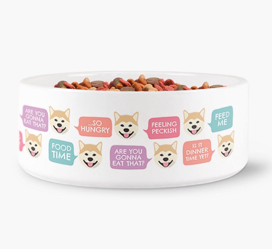 'Speech Bubble' - Personalized Dog Bowl for your {breedFullName}