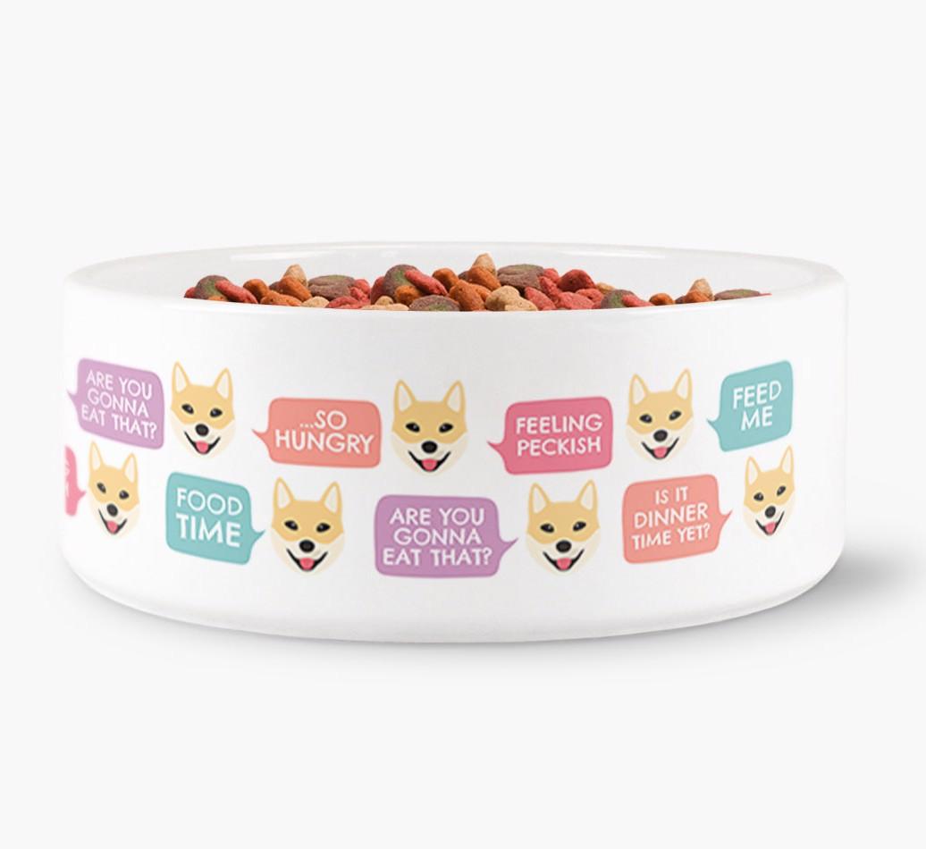 'Speech Bubble' - Personalized Dog Bowl for your {breedFullName}