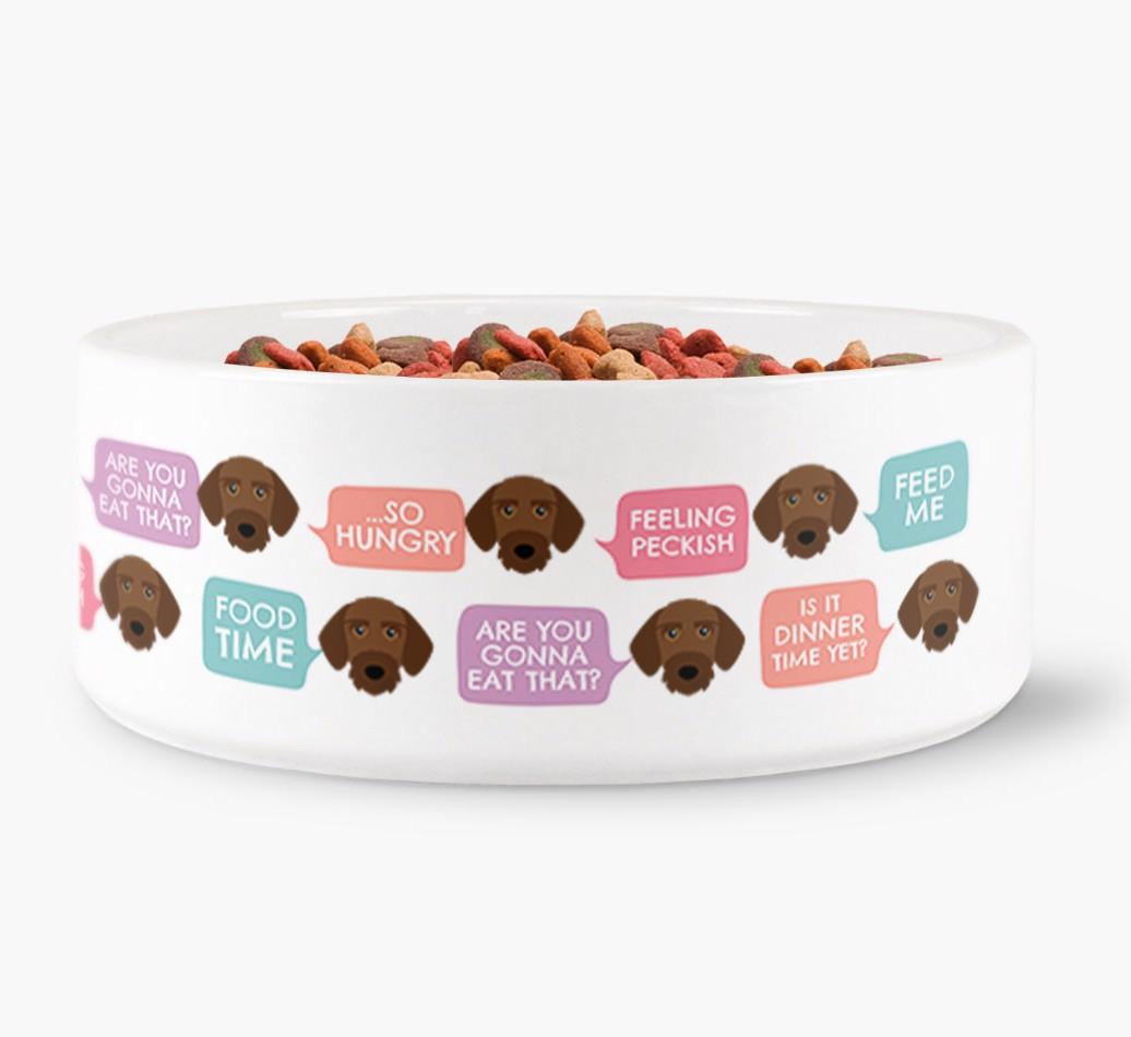 'Speech Bubble' - Personalized Dog Bowl for your {breedFullName}