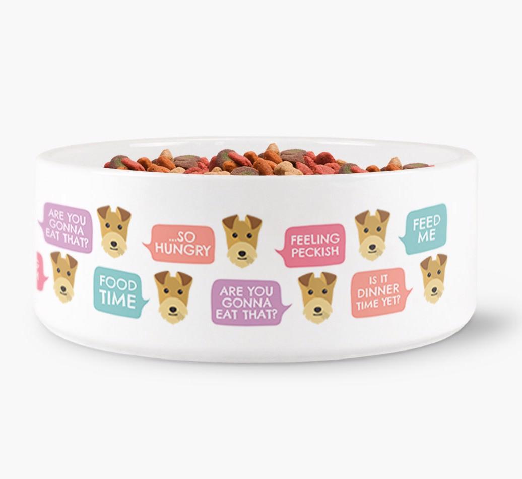 'Speech Bubble' - Personalized Dog Bowl for your {breedFullName}