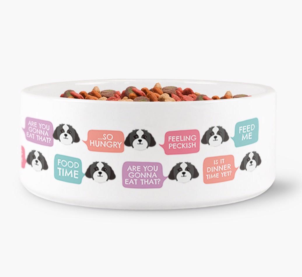 'Speech Bubble' - Personalized Dog Bowl for your {breedFullName}