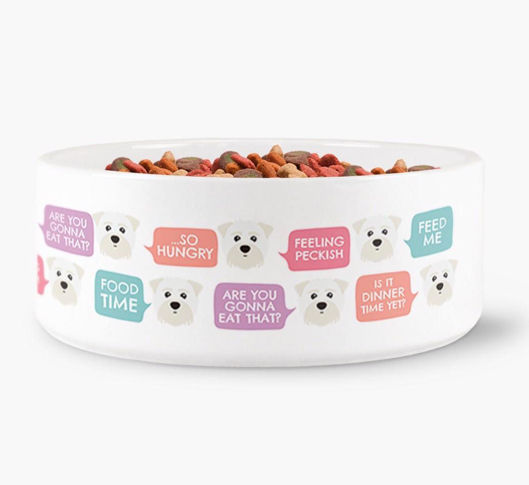 'Speech Bubble' - Personalized Dog Bowl for your {breedFullName}