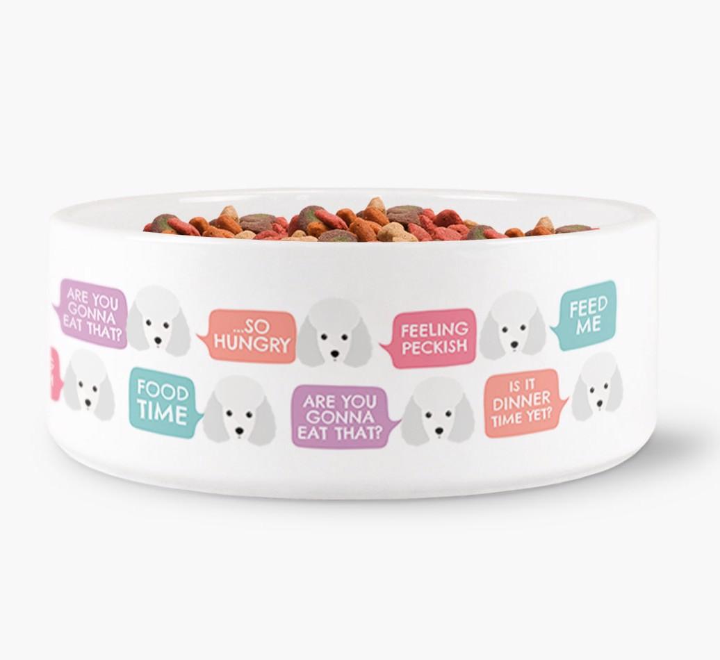 'Speech Bubble' - Personalized Dog Bowl for your {breedFullName}