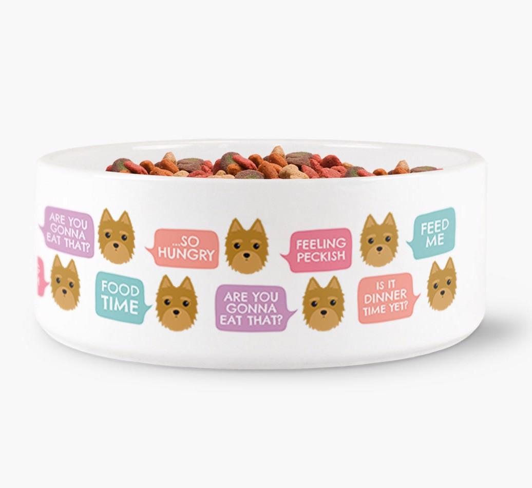 'Speech Bubble' - Personalized Dog Bowl for your {breedFullName}