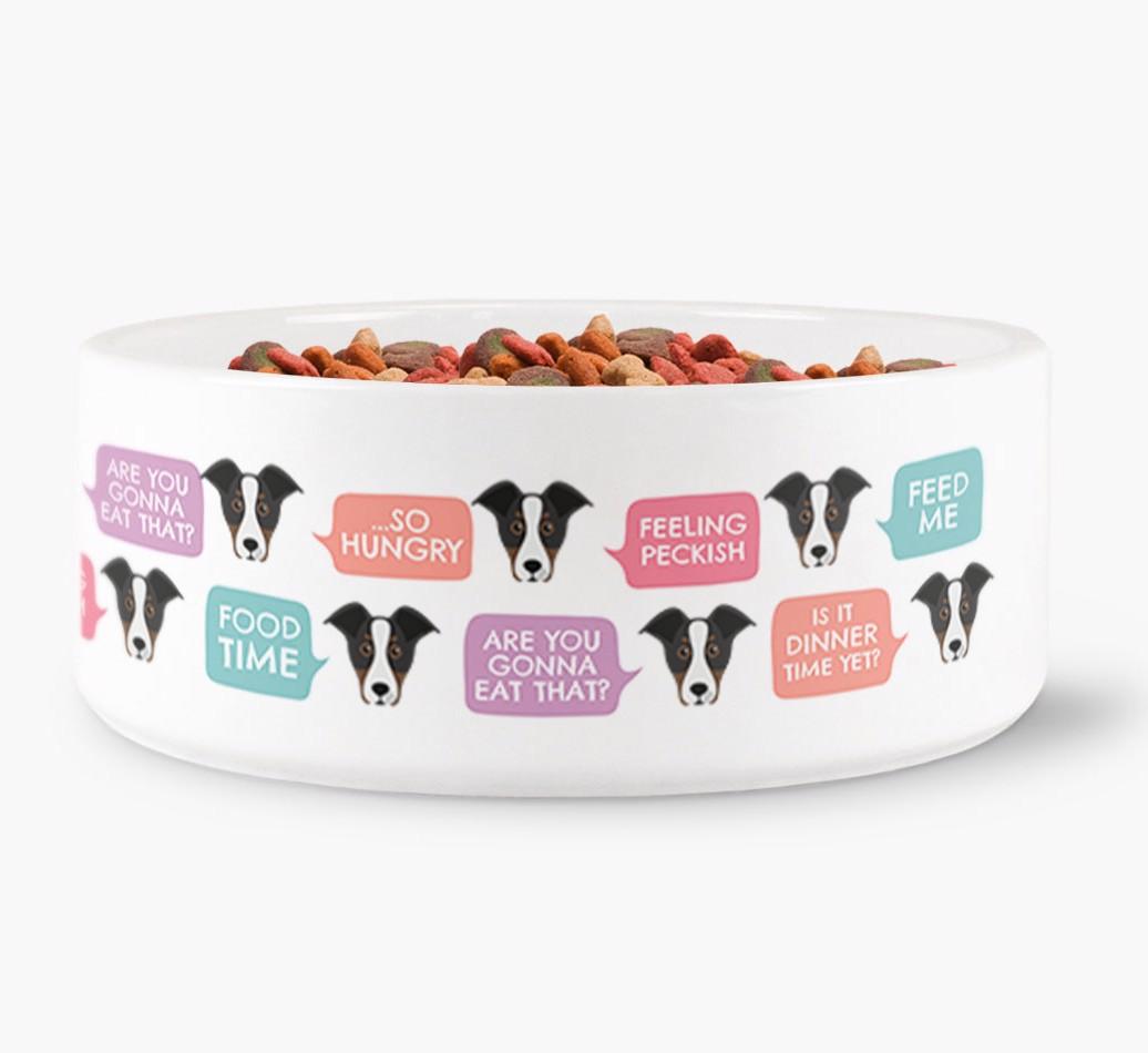 'Speech Bubble' - Personalized Dog Bowl for your {breedFullName}