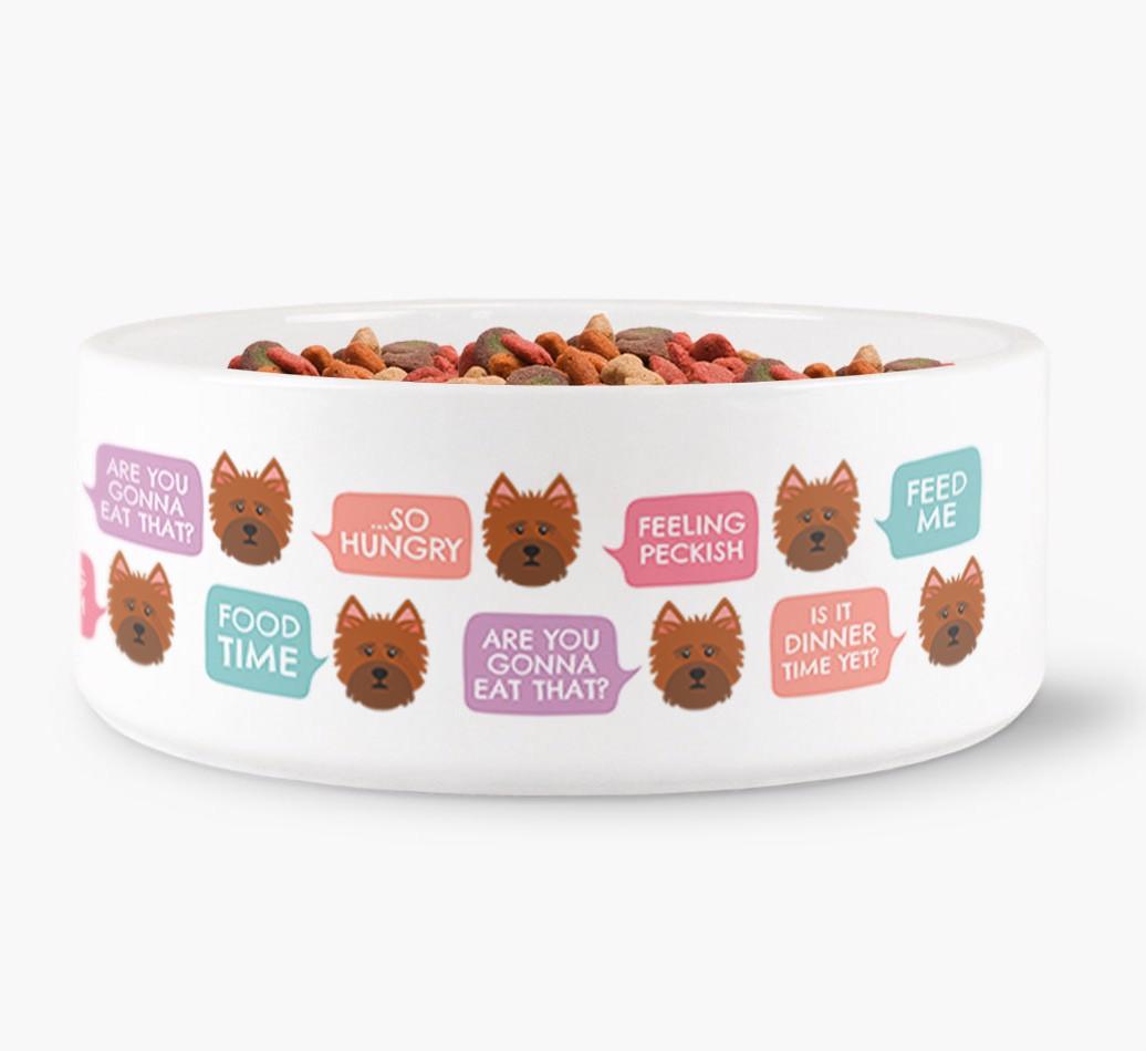 'Speech Bubble' - Personalized Dog Bowl for your {breedFullName}