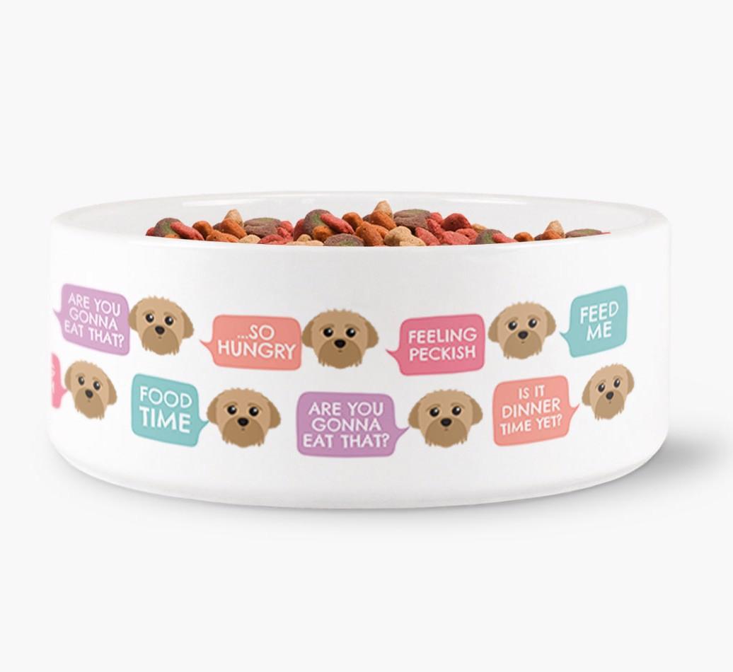 'Speech Bubble' - Personalized Dog Bowl for your {breedFullName}