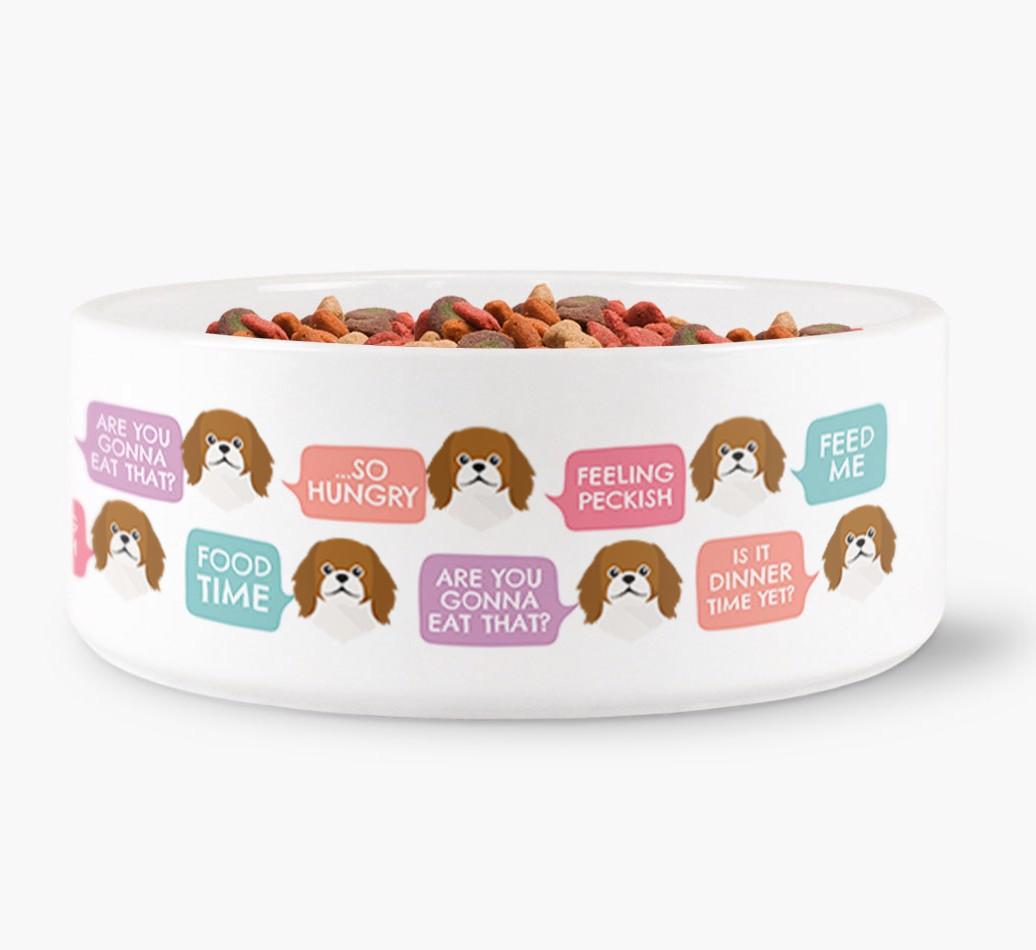 'Speech Bubble' - Personalized Dog Bowl for your {breedFullName}