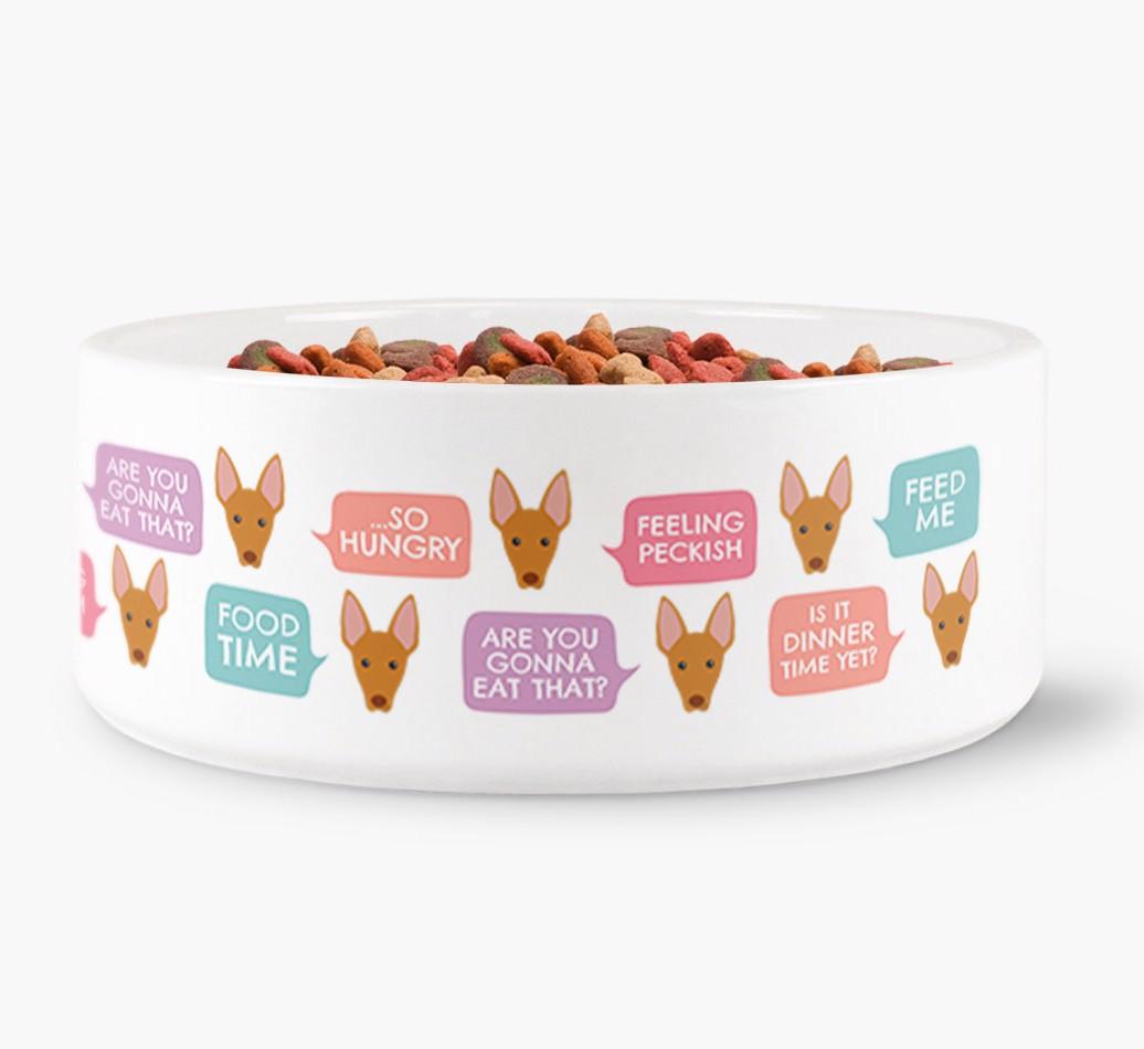 Speech Bubble Dog Bowl for your {breedFullName}