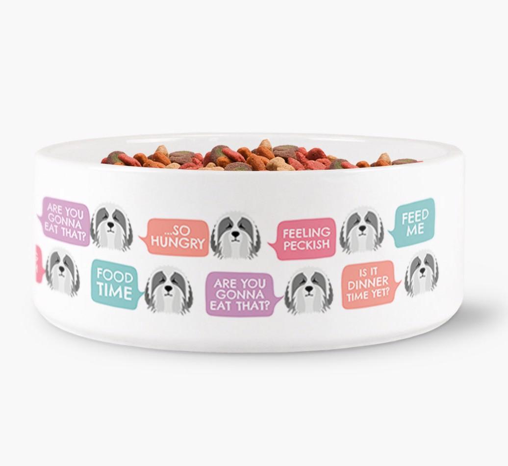 'Speech Bubble' - Personalized Dog Bowl for your {breedFullName}