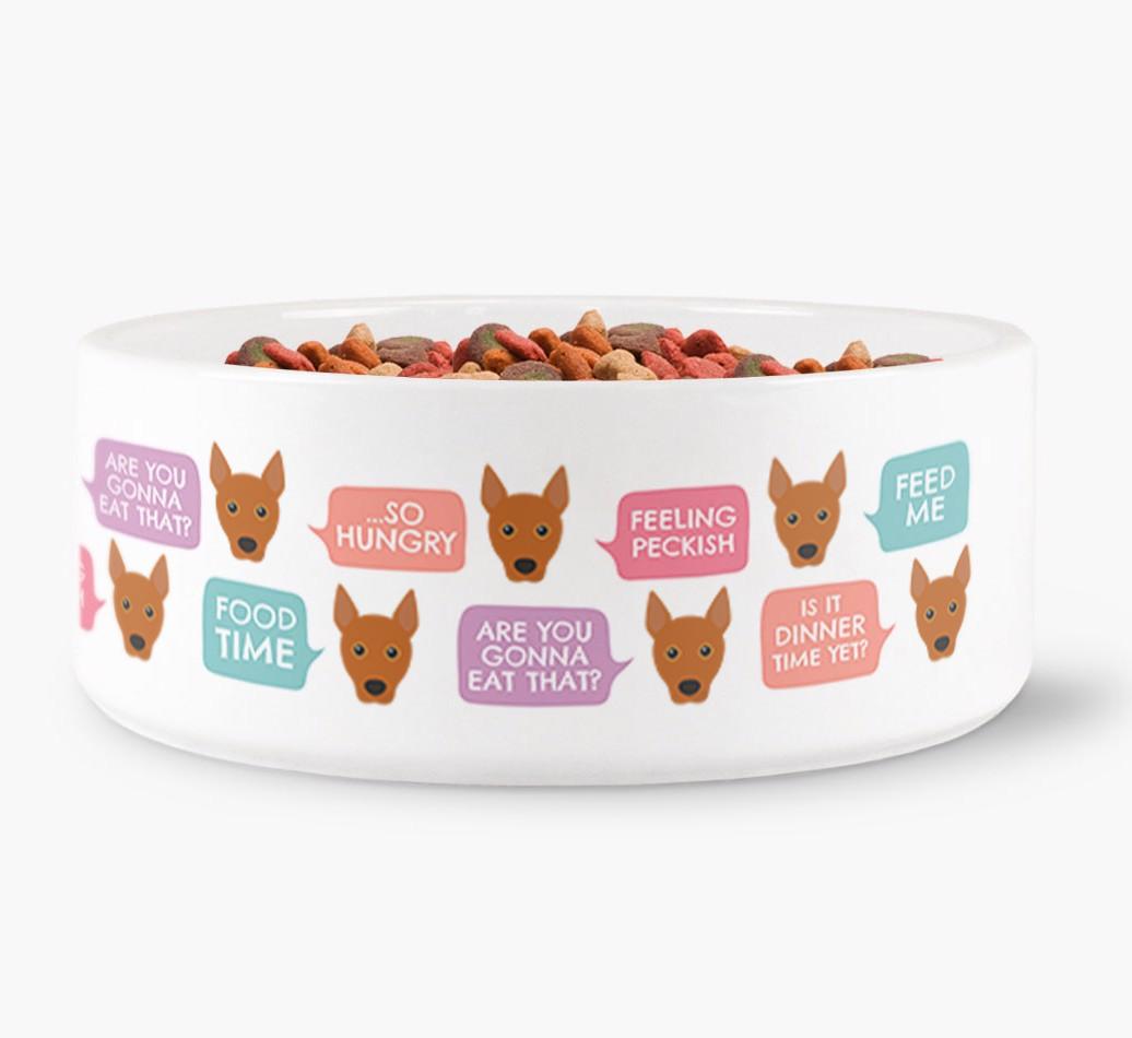 'Speech Bubble' - Personalized Dog Bowl for your {breedFullName}
