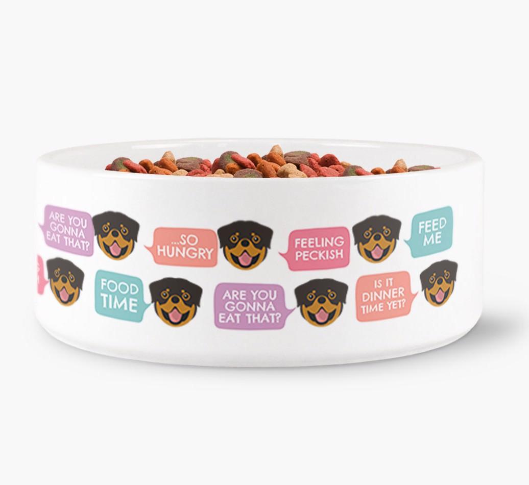 'Speech Bubble' - Personalized Dog Bowl for your {breedFullName}