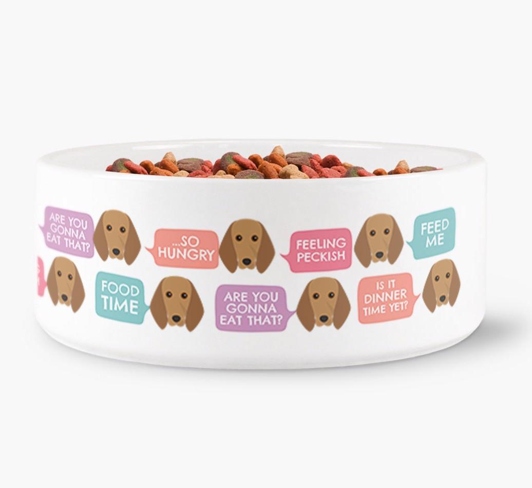 'Speech Bubble' - Personalized Dog Bowl for your {breedFullName}