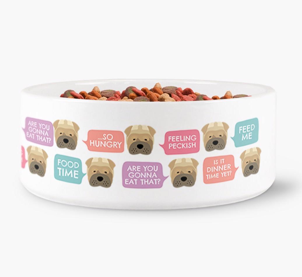 'Speech Bubble' - Personalized Dog Bowl for your {breedFullName}