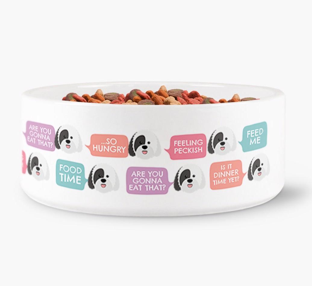 'Speech Bubble' - Personalized Dog Bowl for your {breedFullName}