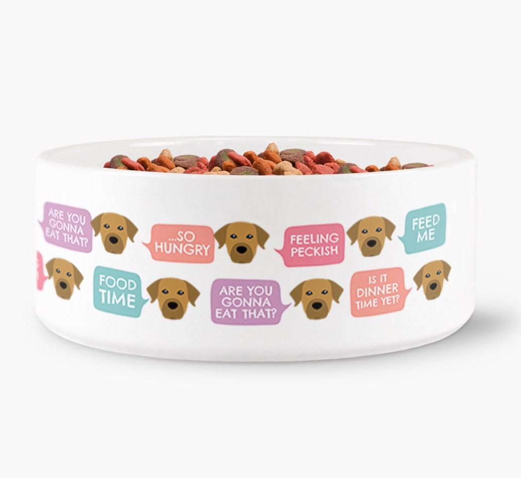 'Speech Bubble' - Personalized Dog Bowl for your {breedFullName}