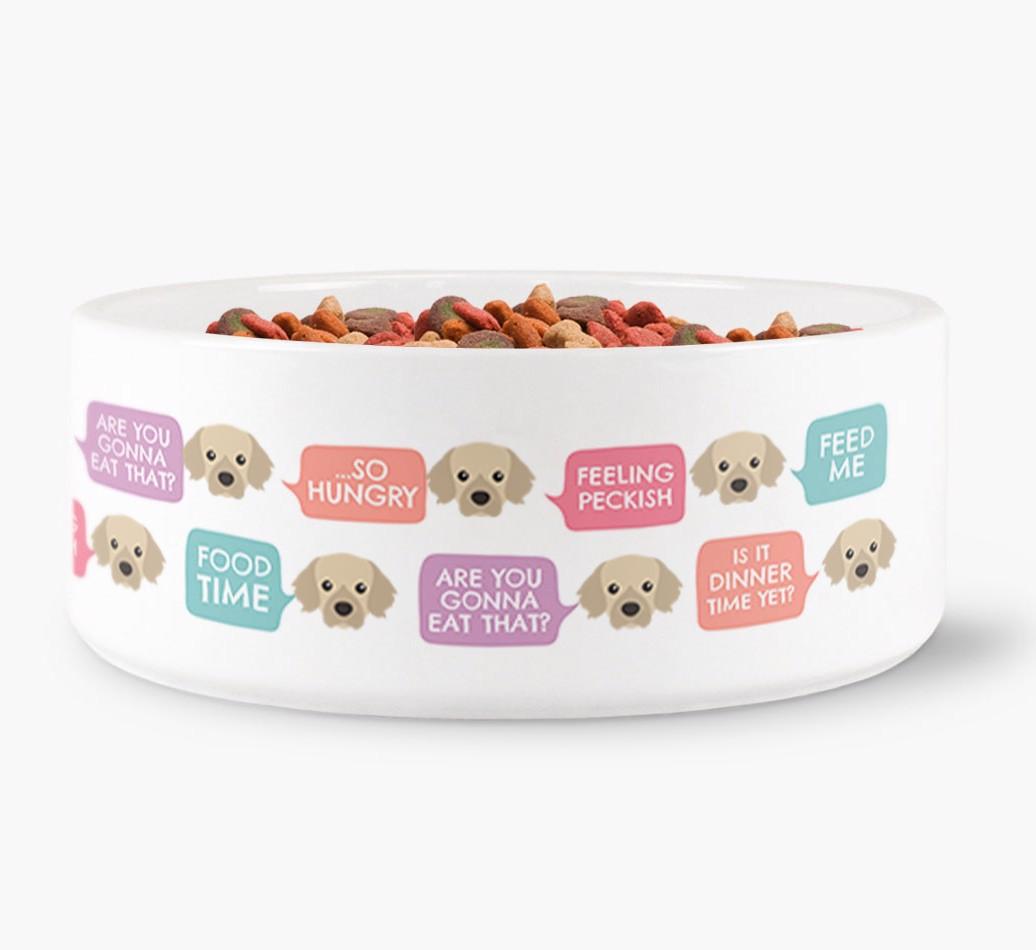 'Speech Bubble' - Personalized Dog Bowl for your {breedFullName}